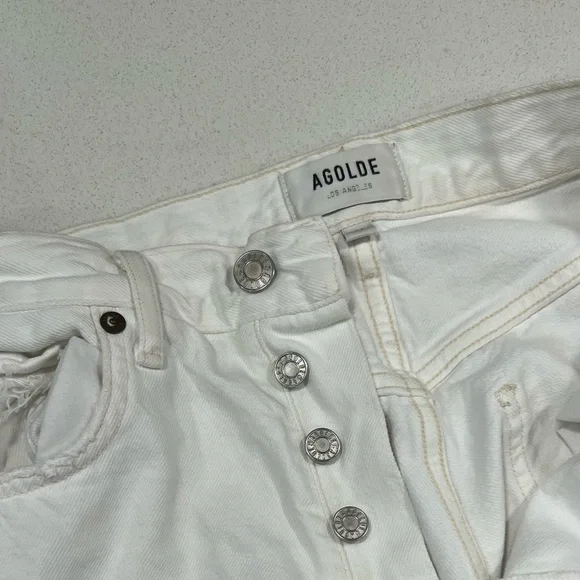 Agolde 90s Loose Fit in Enamel White Size 23 - Picture 7 of 11